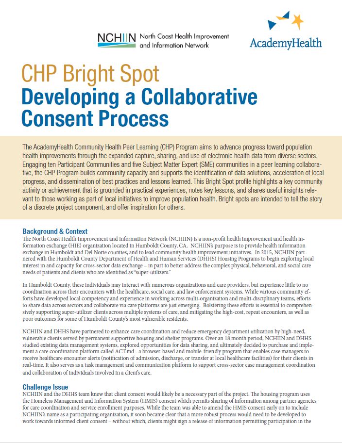 Developing a Collaborative Consent Process