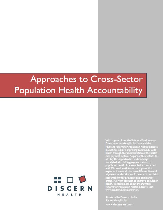 Approaches to Cross-Sector Population Health Accountability