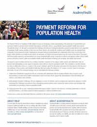Payment Reform for Population Health