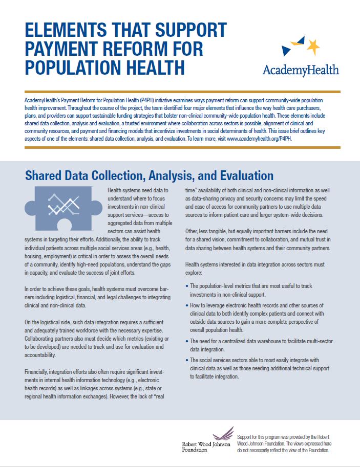 Shared Data Collection, Analysis, and Evaluation