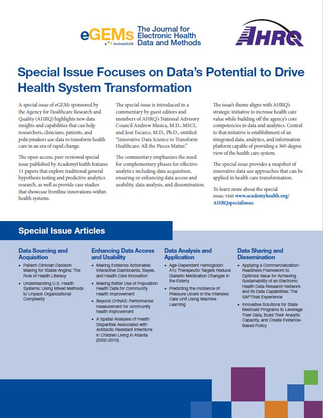 Special Issue Focuses on Data’s Potential to Drive Health System Transformation
